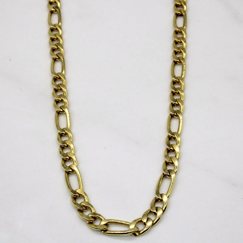 geometric diamond earrings gold 14k Yellow Gold Figaro Chain | 30" |