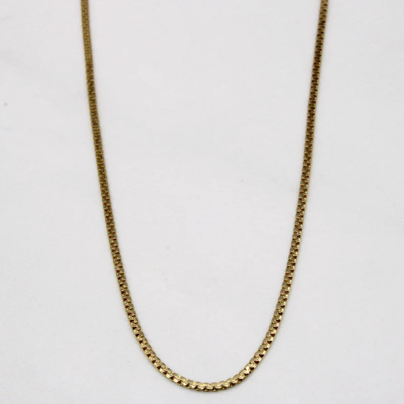 simple crescent moon ring 14k Yellow Gold Flat Link Chain | 18" |