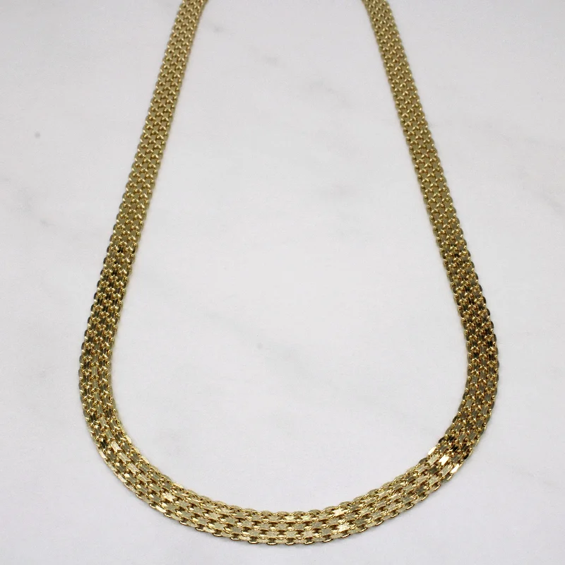 vintage diamond brooch 14k Yellow Gold Flat Link Chain | 18" |