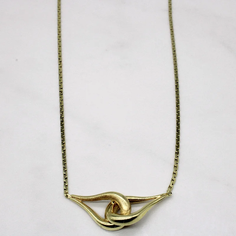 vintage gold engagement ring 14k Yellow Gold Knot Necklace | 16" |