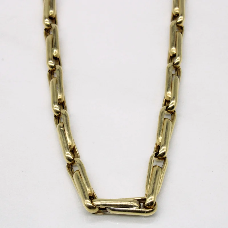 gothic black onyx ring men 14k Yellow Gold Necklace | 22" |