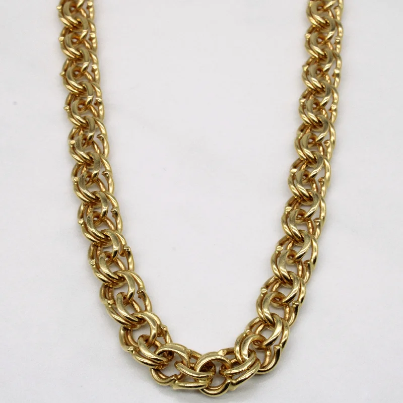 pearl and silver bracelet 14k Yellow Gold Necklace | 17" |
