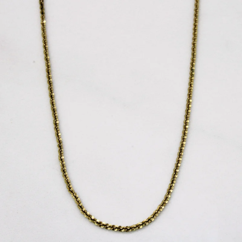 delicate pearl bracelet 14k Yellow Gold Nugget Link Chain | 20" |