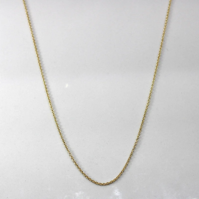 silver-plated bar necklace 14k Yellow Gold Rolo Chain | 19"|