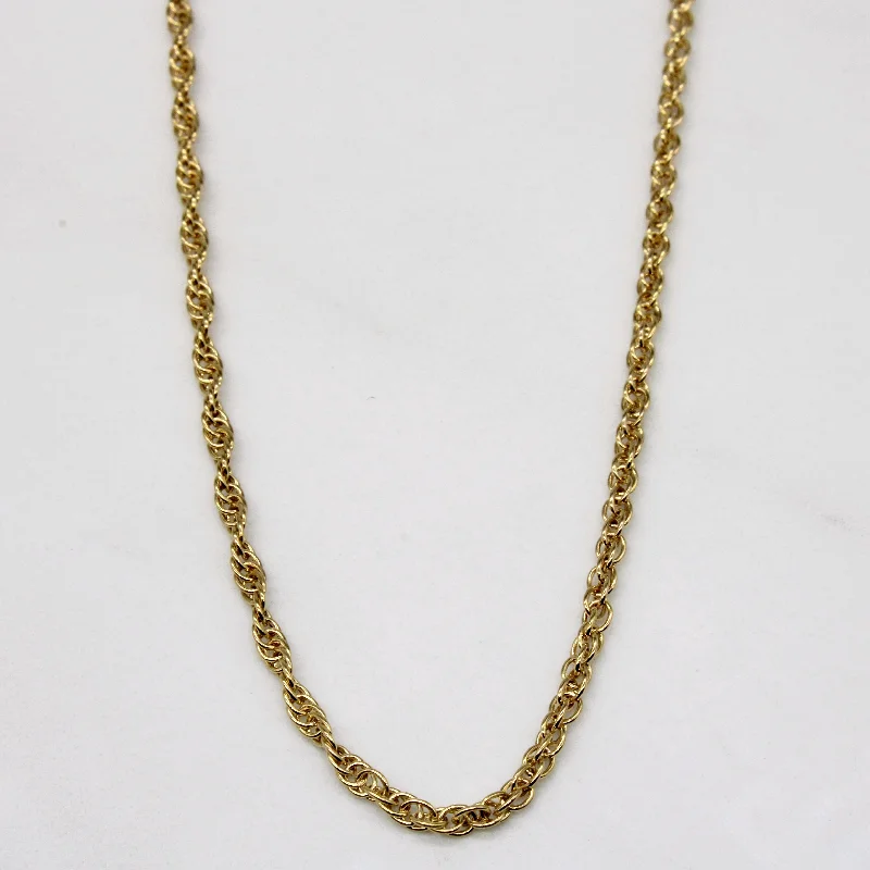 bohemian gemstone choker 14k Yellow Gold Rope Chain | 20" |