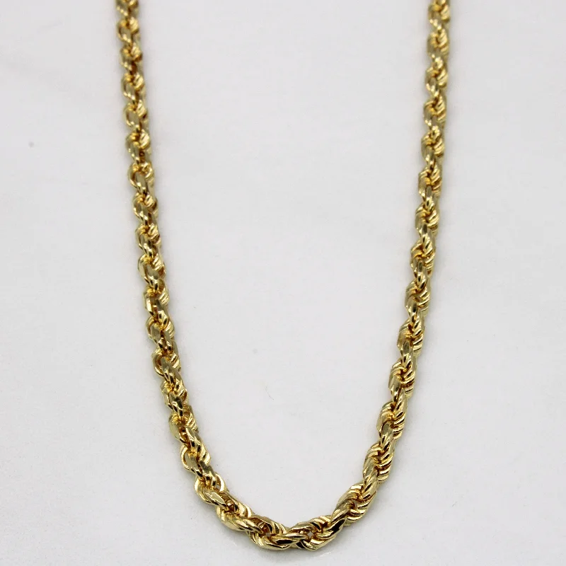 gothic claw ring men’s silver 14k Yellow Gold Rope Chain | 18" |