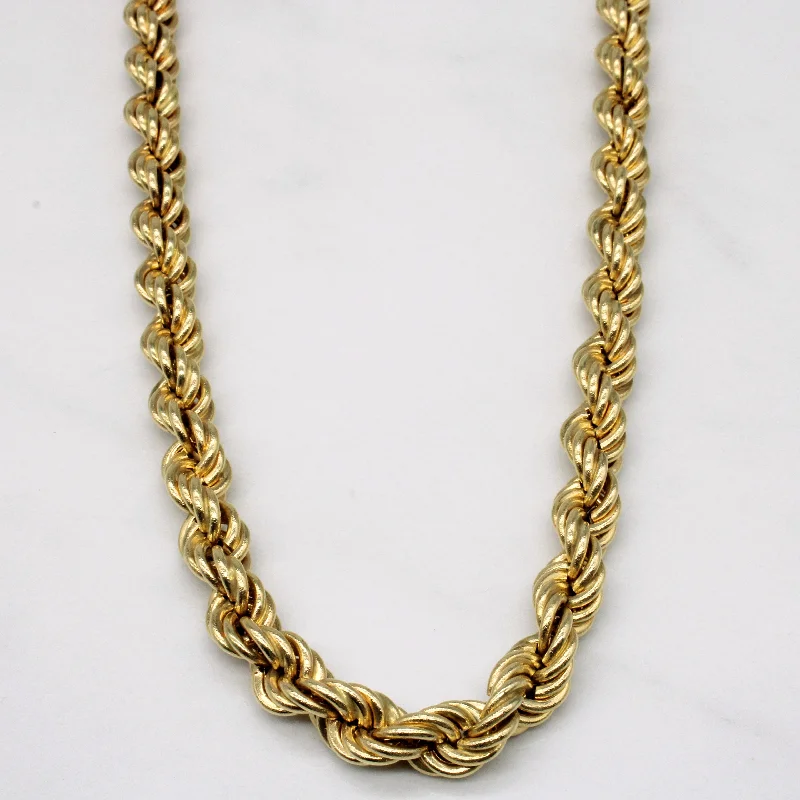 layered gold coin pendant necklace 14k Yellow Gold Rope Chain | 32" |
