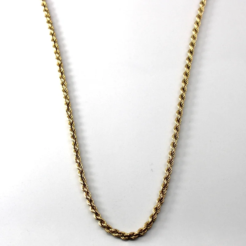vintage-inspired gold locket 14k Yellow Gold Rope Chain | 24"|