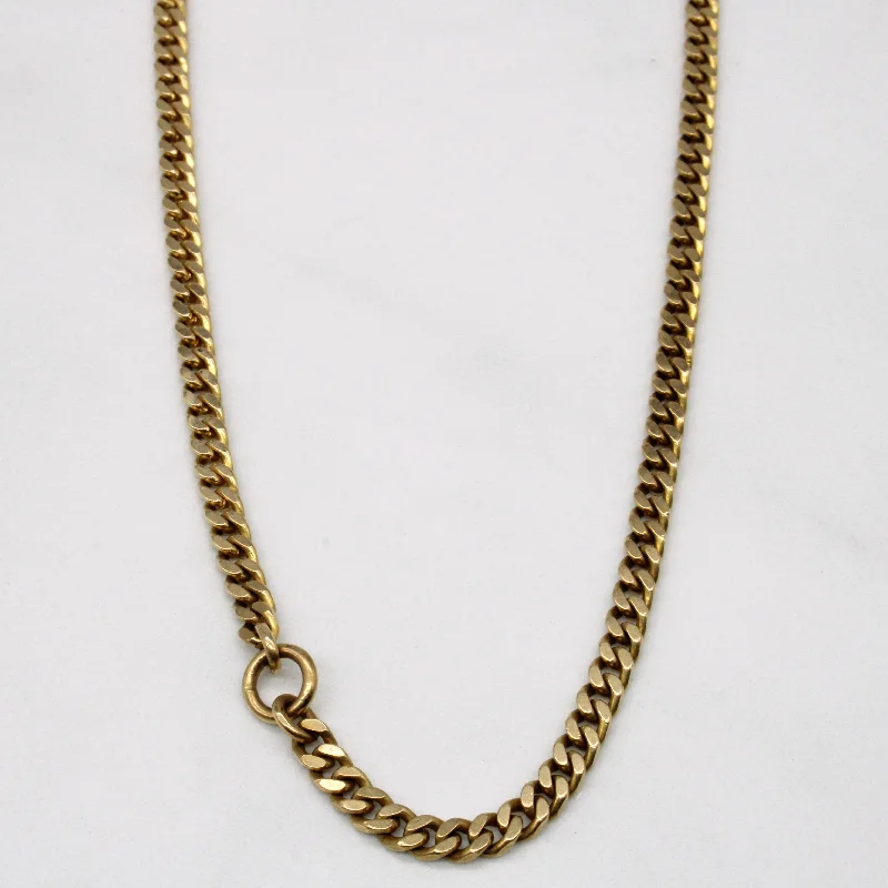 hexagon-shaped engagement ring unique 14k Yellow Gold Watch Chain | 24" |