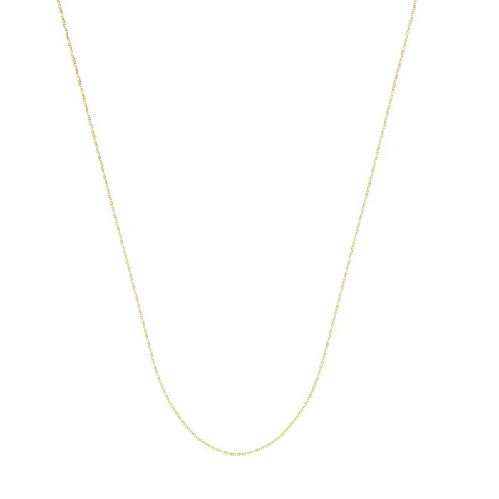 18 INCH YELLOW GOLD BOX CHAIN