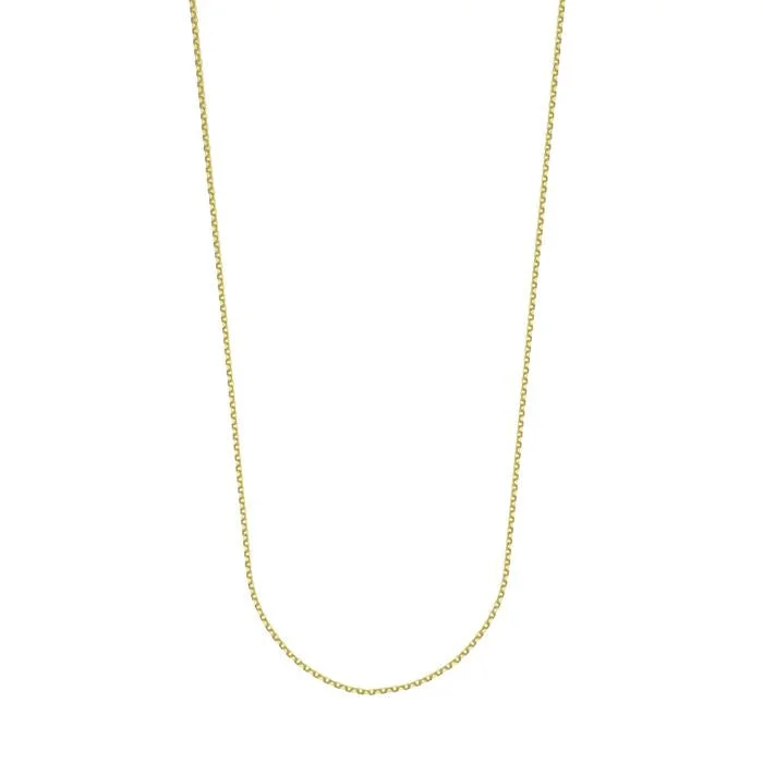 18 INCH YELLOW GOLD CABLE CHAIN