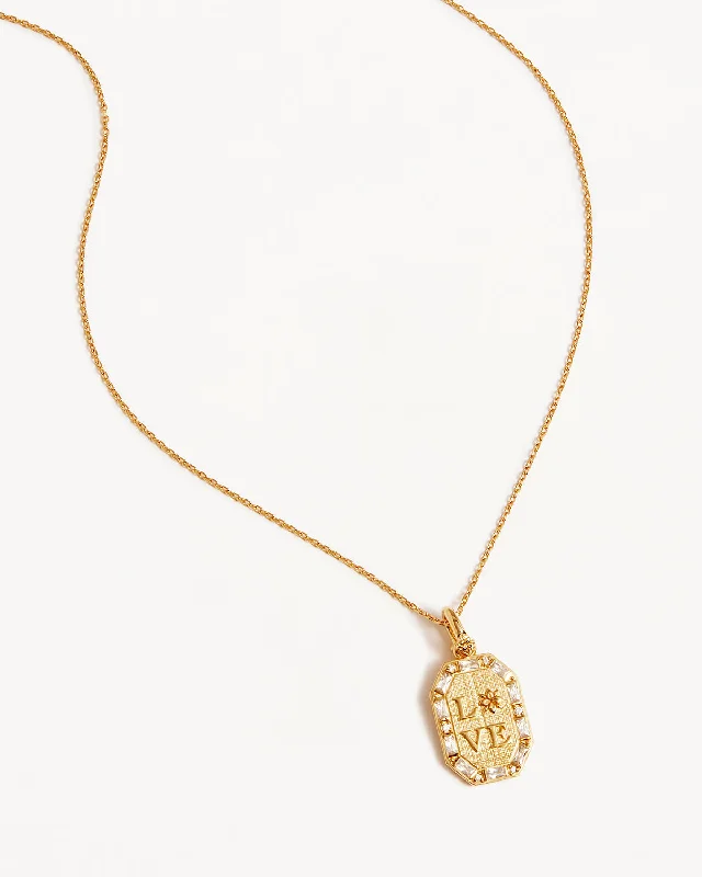 black stainless steel signet ring 18k Gold Vermeil Love Necklace