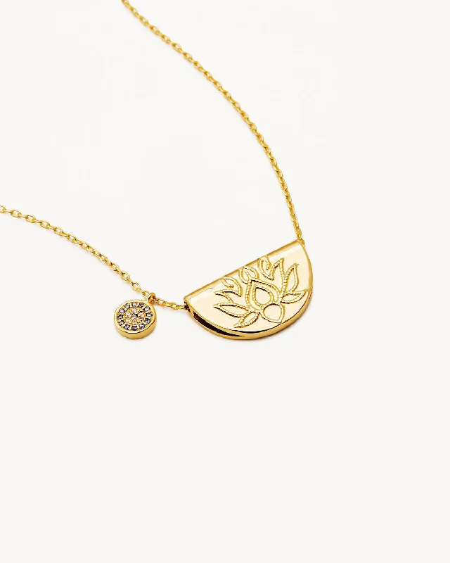 celestial star charm bracelet 18k Gold Vermeil Lucky Lotus Necklace