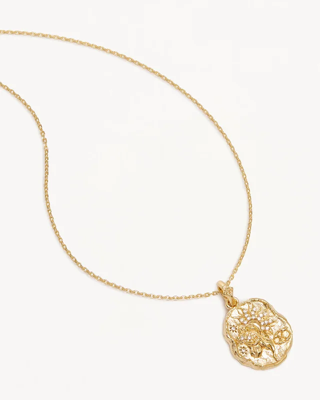 handcrafted silver cross pendant 18k Gold Vermeil She is Zodiac Necklace - Cancer