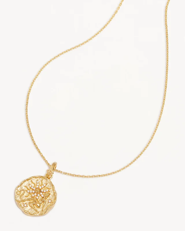 black pearl earrings classic 18k Gold Vermeil She is Zodiac Necklace - Leo