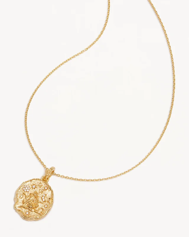 custom gold name necklace 18k Gold Vermeil She is Zodiac Necklace - Libra