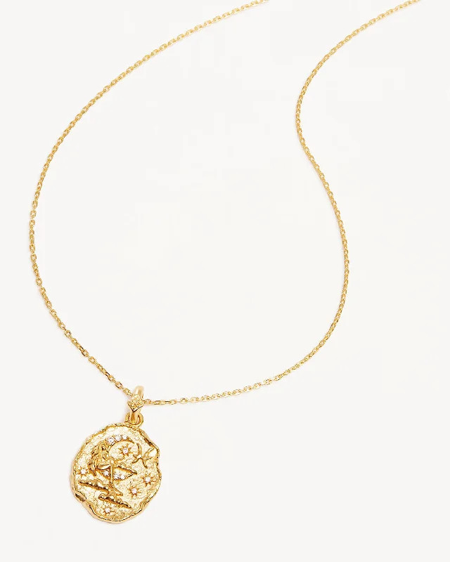 handmade beaded stretch bracelet 18k Gold Vermeil She is Zodiac Necklace - Pisces