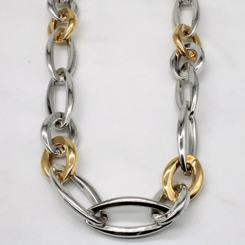vintage-inspired gold locket 18k Two Tone Gold Necklace | 20" |