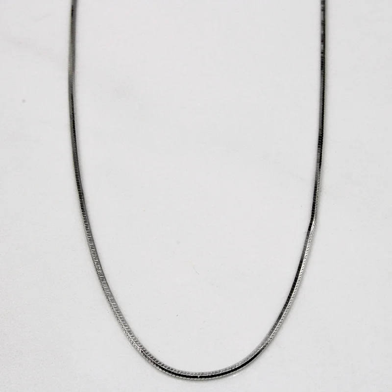 personalized silver cuff bracelet 18k White Gold Chain | 18" |