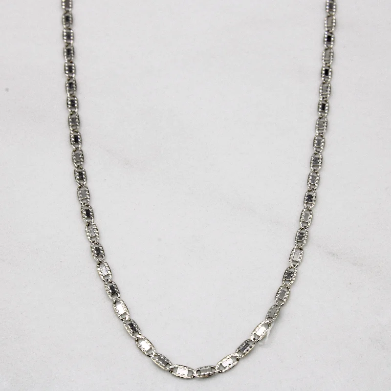 silver moon and star pendant 18k White Gold Necklace | 19" |