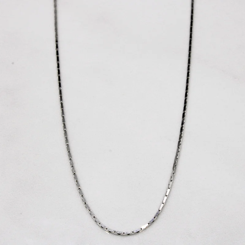 unique emerald green ring Italian 18k White Gold Modified Boston Link Chain | 16" |