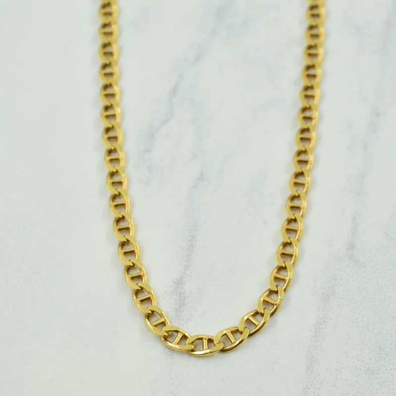 dainty birthstone ring for women 18k Yellow Gold Italian Hallmark Anchor Chain | 20" |