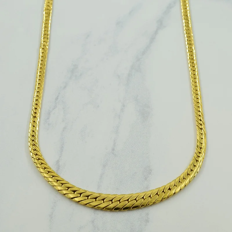 amethyst healing crystal necklace 18k Yellow Gold Herringbone Chain | 17.75" |