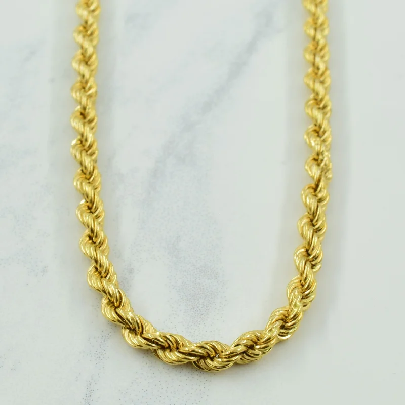 rose gold feather earrings 18k Yellow Gold Rope Chain | 27.75" |