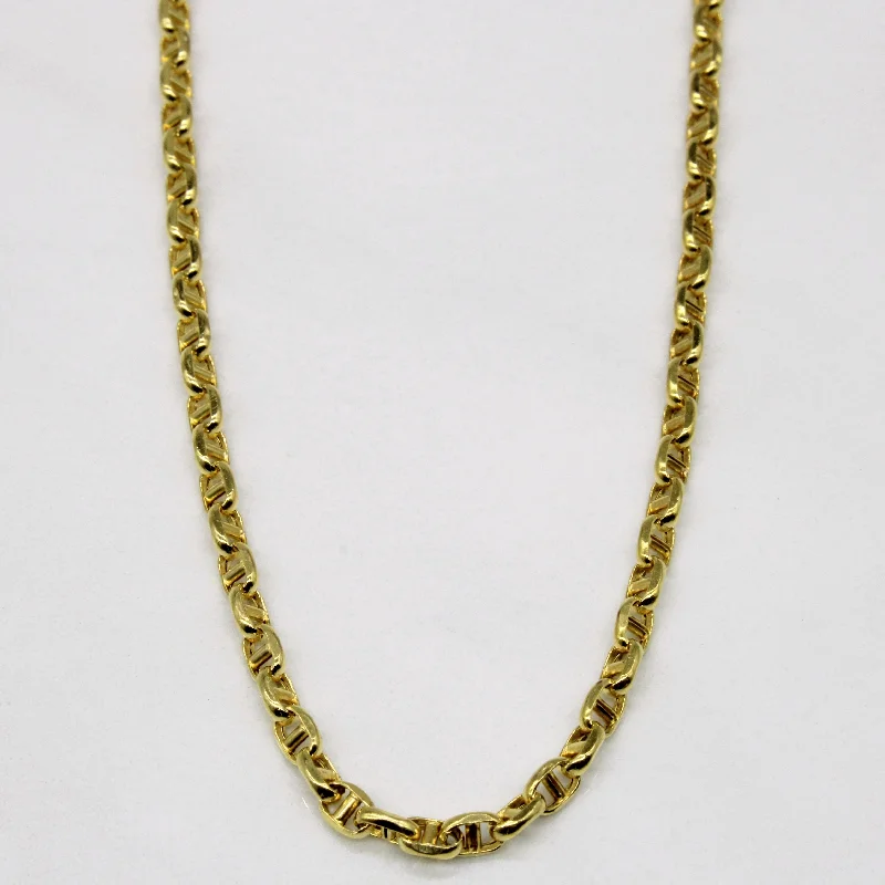 emerald cut diamond earrings 18k Yellow Gold Anchor Link Chain | 18" |