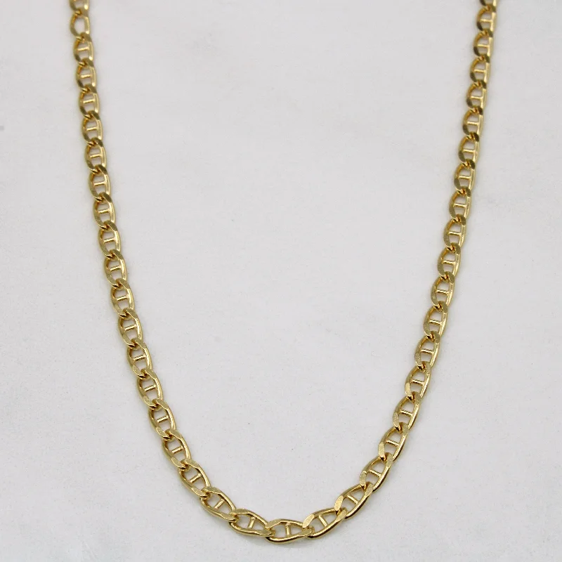 round-cut blue sapphire earrings 18k Yellow Gold Anchor Link Chain | 20" |