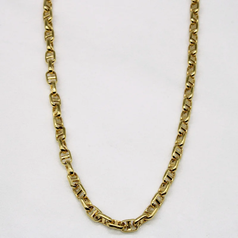 heart-shaped promise ring sterling silver 18k Yellow Gold Anchor Link Chain | 18" |