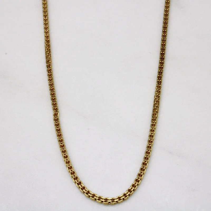sparkling diamond drop earrings 18k Yellow Gold Box Link Chain | 25" |