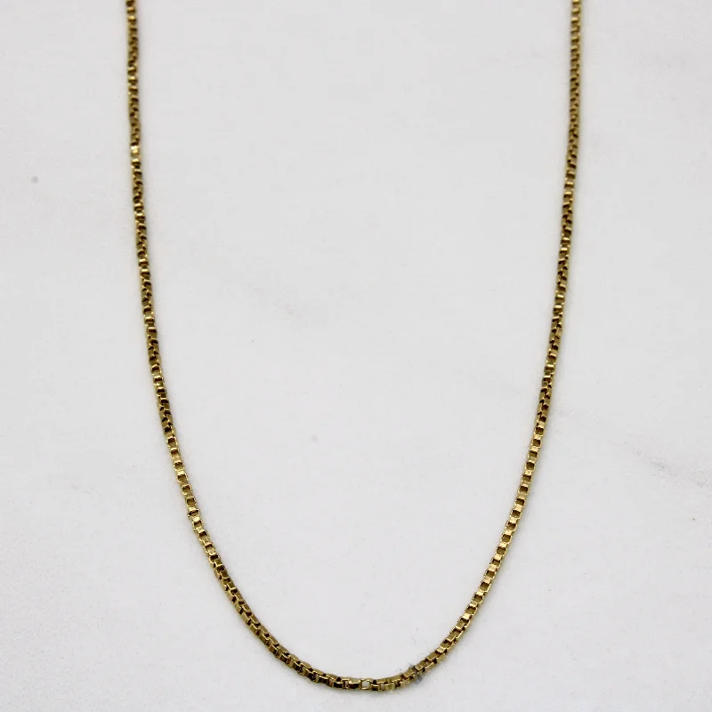 vintage pearl engagement ring 18k Yellow Gold Box Link Chain | 18" |