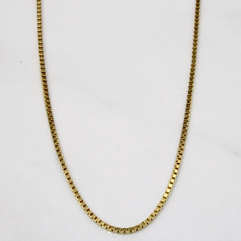 opal gemstone halo ring 18k Yellow Gold Box Link Choker | 15" |
