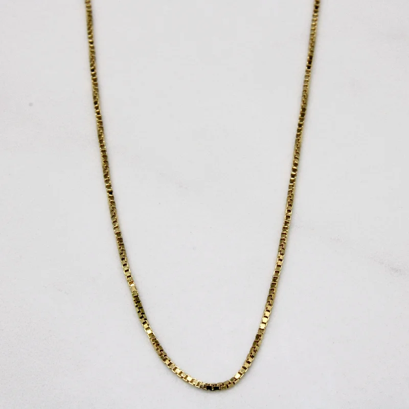 men’s silver wedding band 18k Yellow Gold Box Link Choker | 15" |