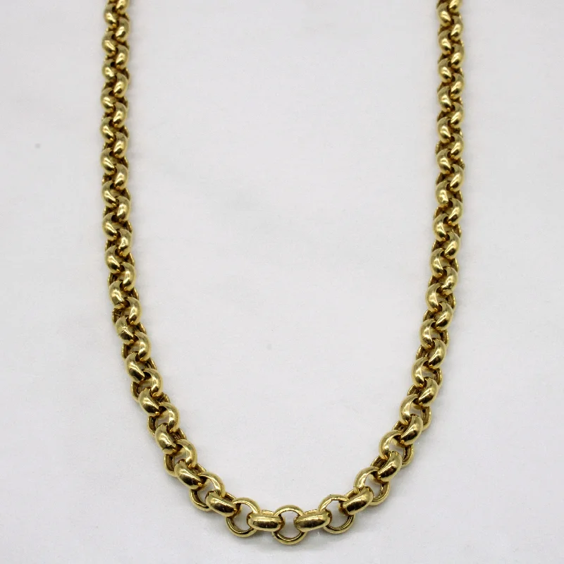 tiny gold huggie hoops 18k Yellow Gold Circle Link Chain | 17" |