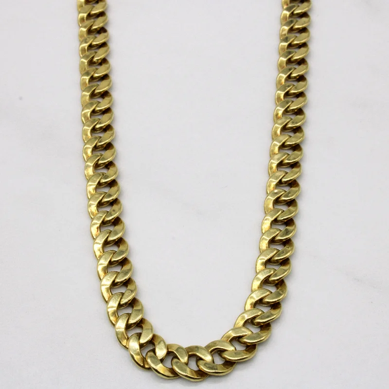 dainty feather charm necklace 18k Yellow Gold Curb Link Chain | 21" |