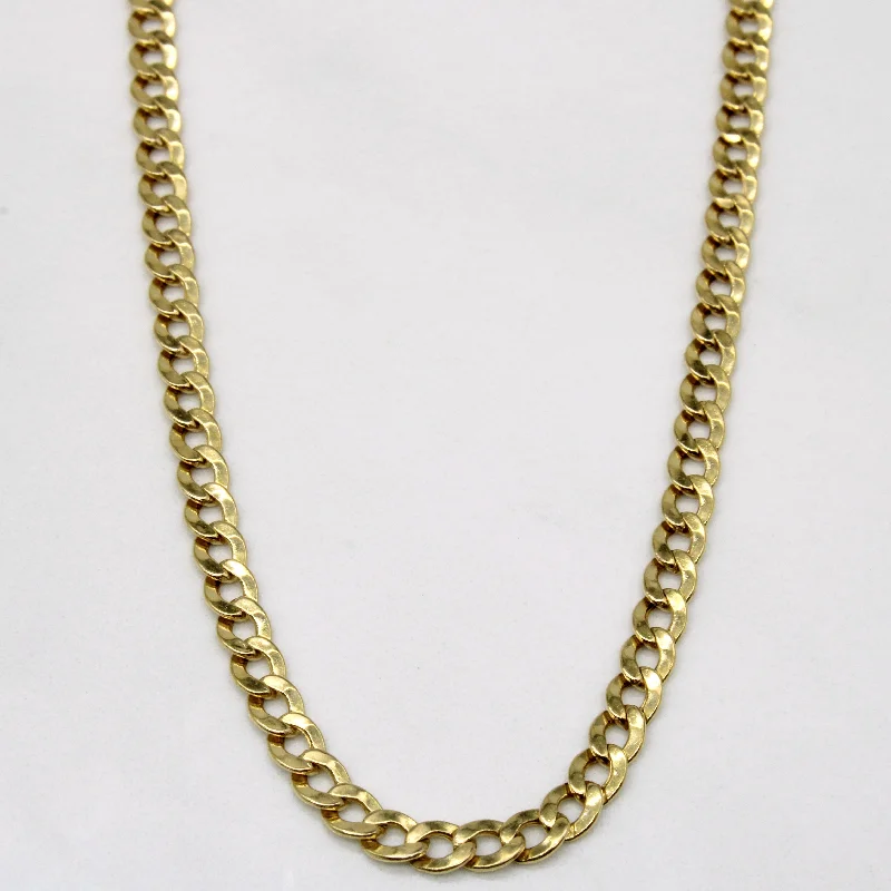 dainty opal nose ring 18k Yellow Gold Curb Link Chain | 21" |