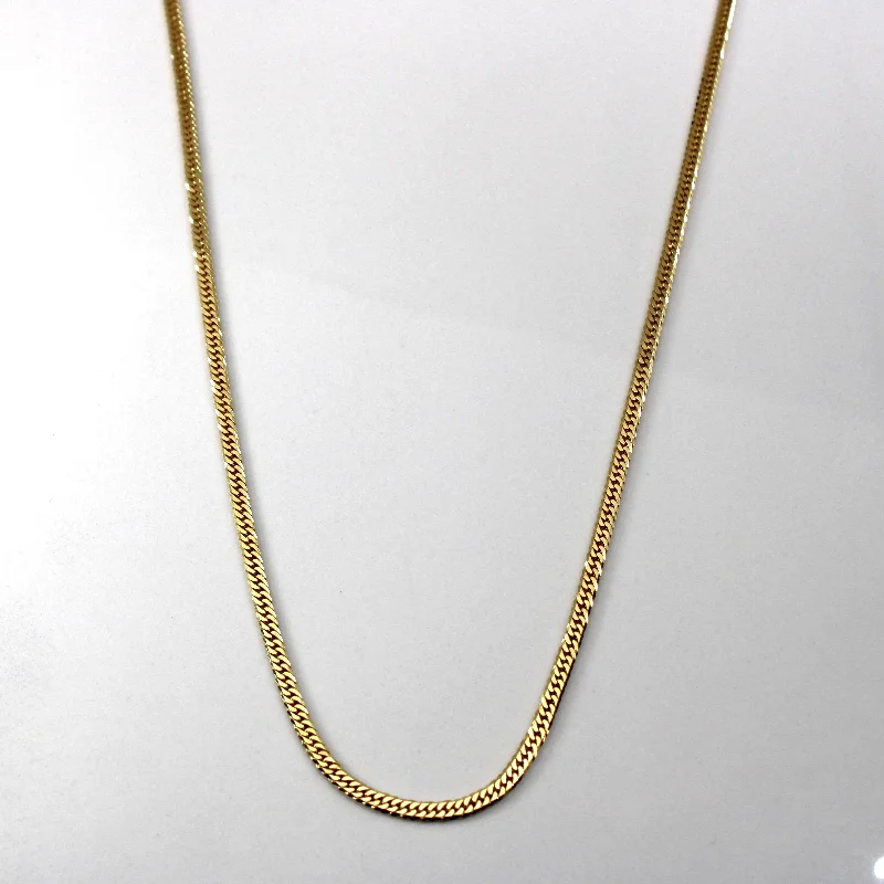 twisted rope gold chain 18k Yellow Gold Curb Link Chain | 20"|