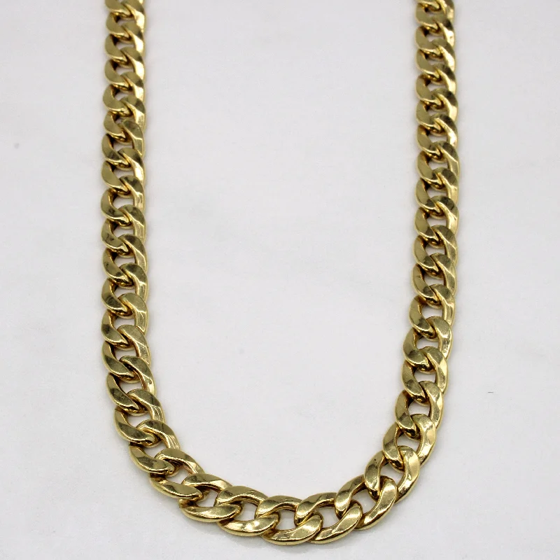 yellow sapphire engagement ring 18k Yellow Gold Curb Link Chain | 20" |