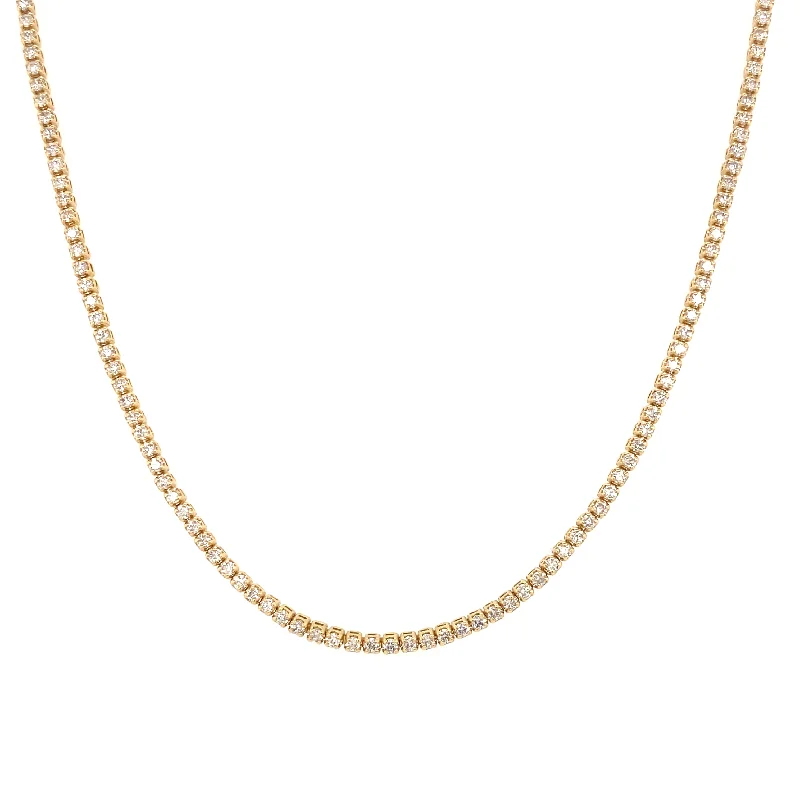 real diamond eternity band 18K Yellow Gold Diamond Choker