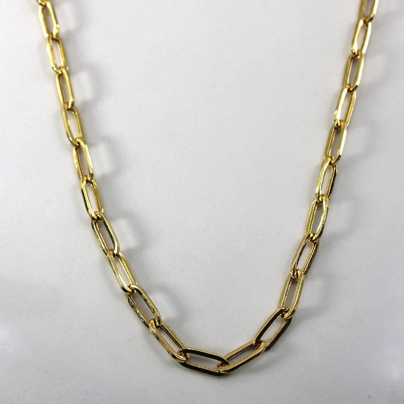 men’s titanium ring with diamonds 18k Yellow Gold Elongated Cable Chain | 20"|