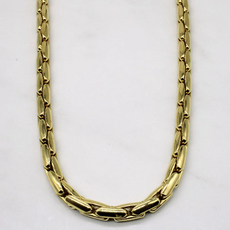 handmade antique silver bangle 18k Yellow Gold Necklace | 20" |