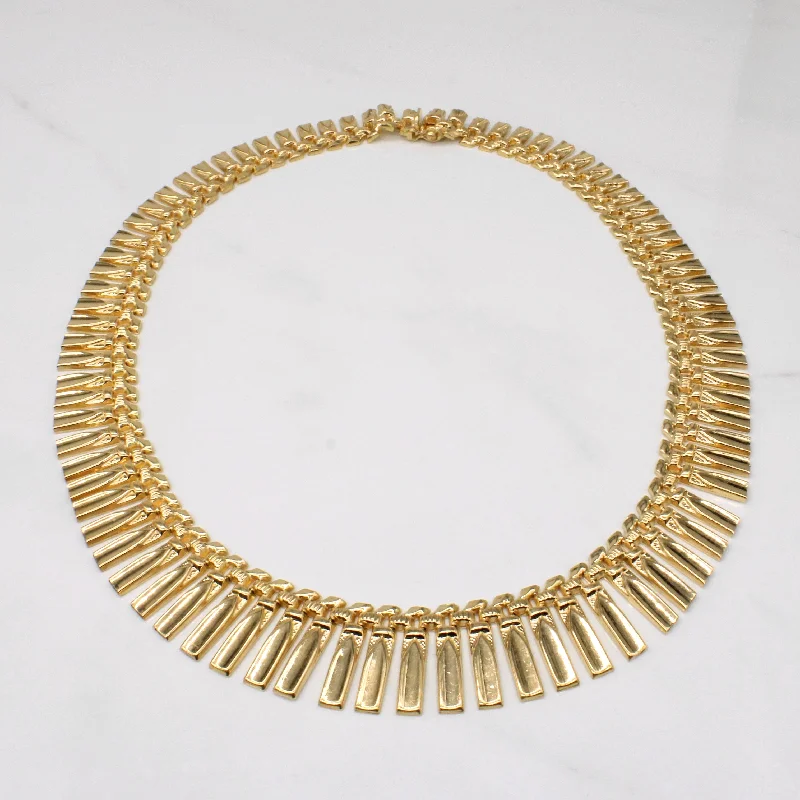 pearl and gold chain earrings 18k Yellow Gold Fringe Necklace | 16" |