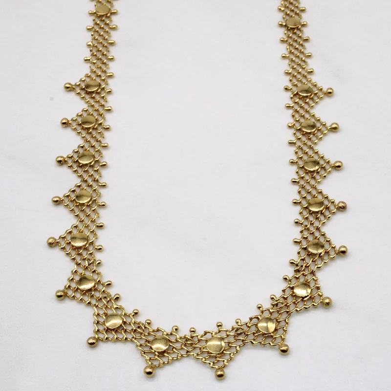 twisted rope gold chain 18k Yellow Gold Necklace | 16" |