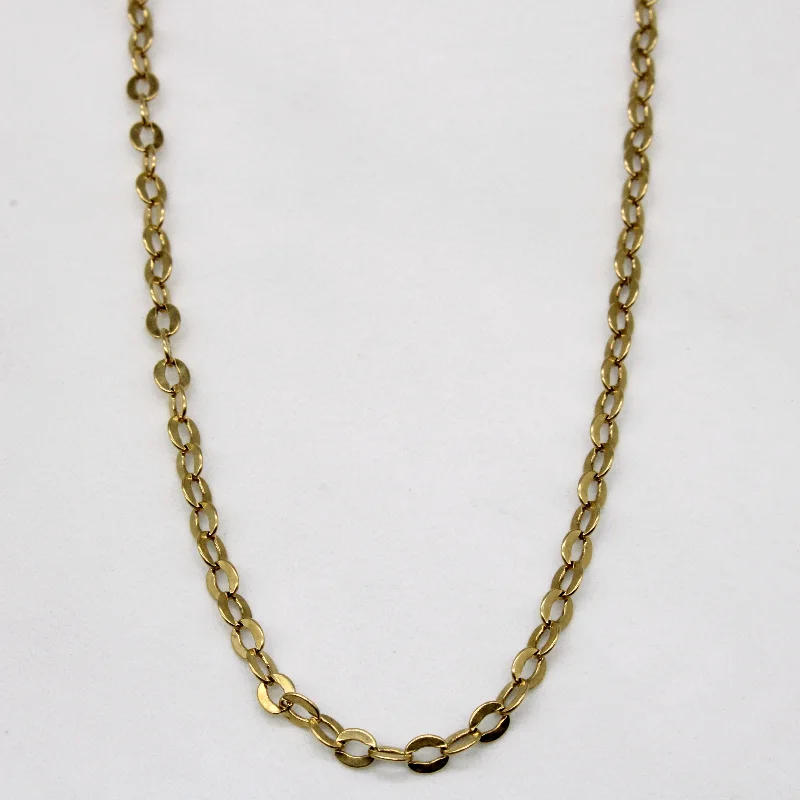butterfly pendant necklace delicate 18k Yellow Gold Oval Link Chain | 26" |