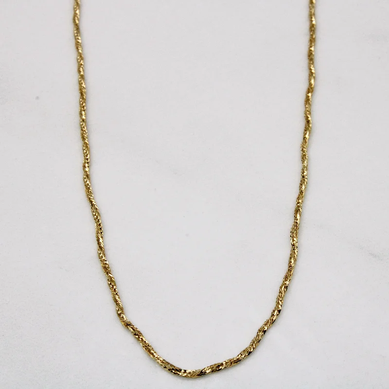 luxury diamond anniversary band 18k Yellow Gold Rope Chain | 22" |