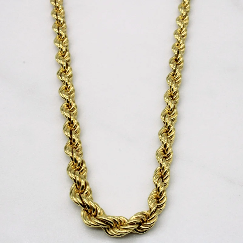 adjustable infinity charm bracelet 18k Yellow Gold Rope Chain | 19" |