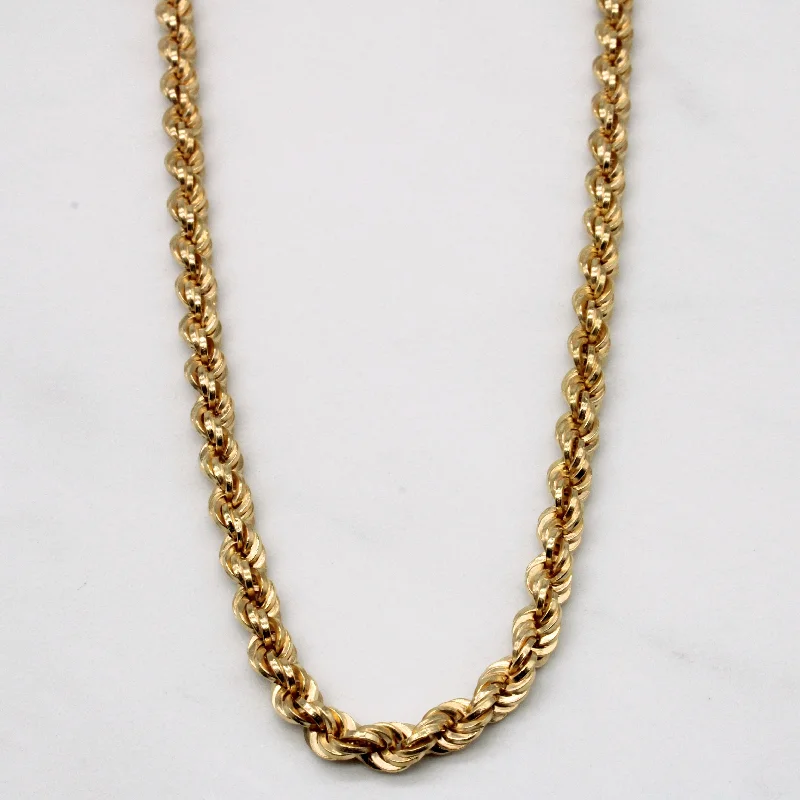 layered pearl choker necklace Vintage Italian 18k Yellow Gold Rope Chain | 20" |
