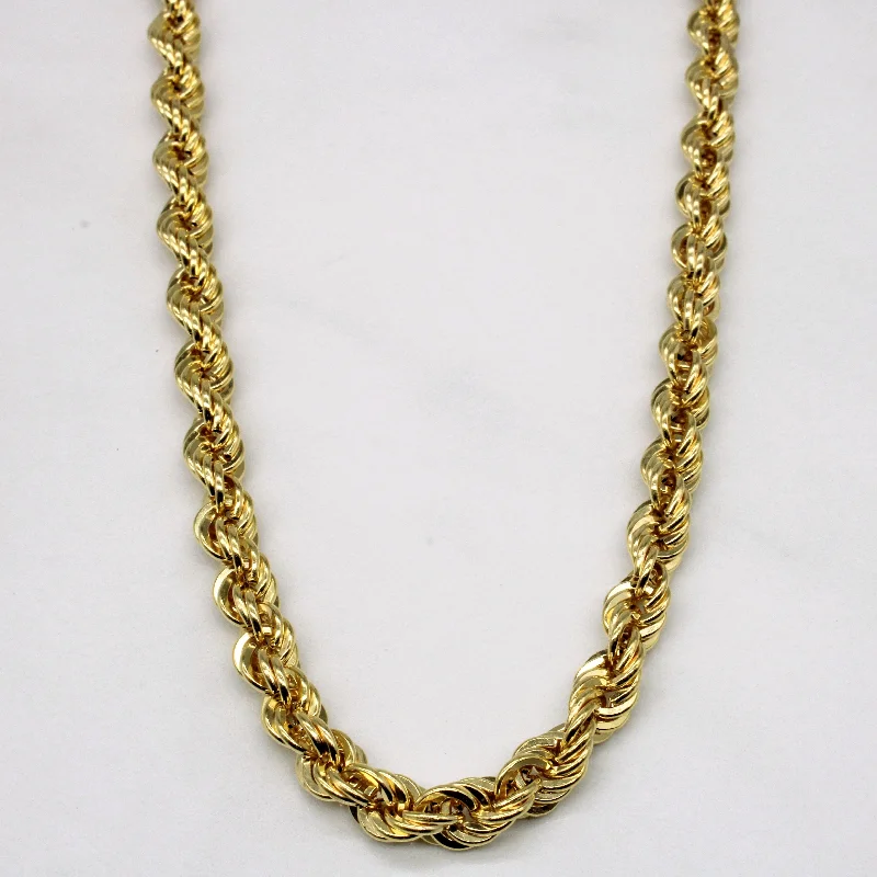 personalized couple’s keychain pendant 18k Yellow Gold Rope Chain | 19" |